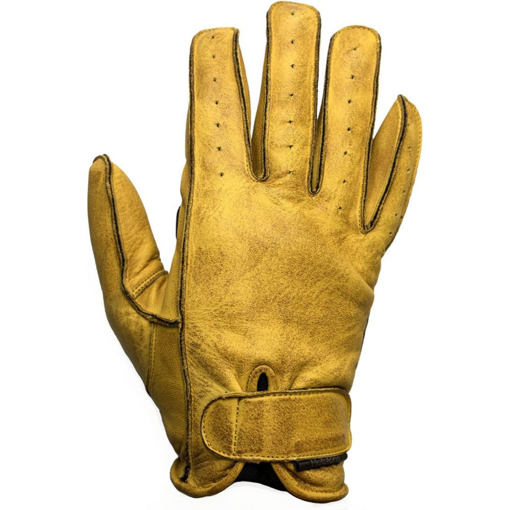 Helstons Hiro Summer Leather Gloves Gold / Black - ThrottleChimp