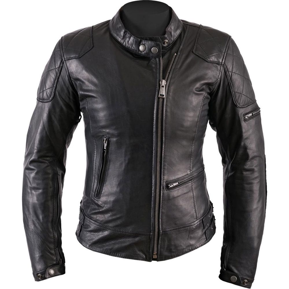 Helstons KS70 Ladies Leather Jacket Soft Black - ThrottleChimp