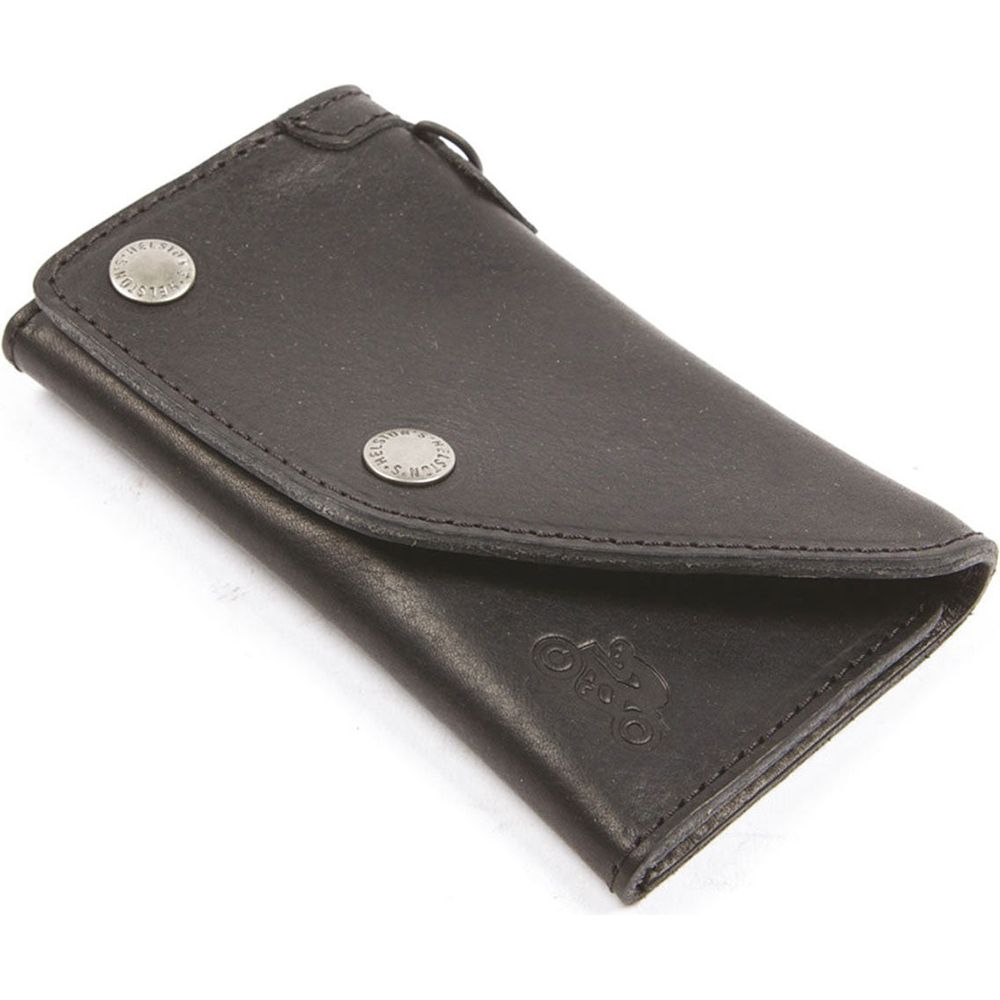 Helstons Leather Wallet Black - ThrottleChimp