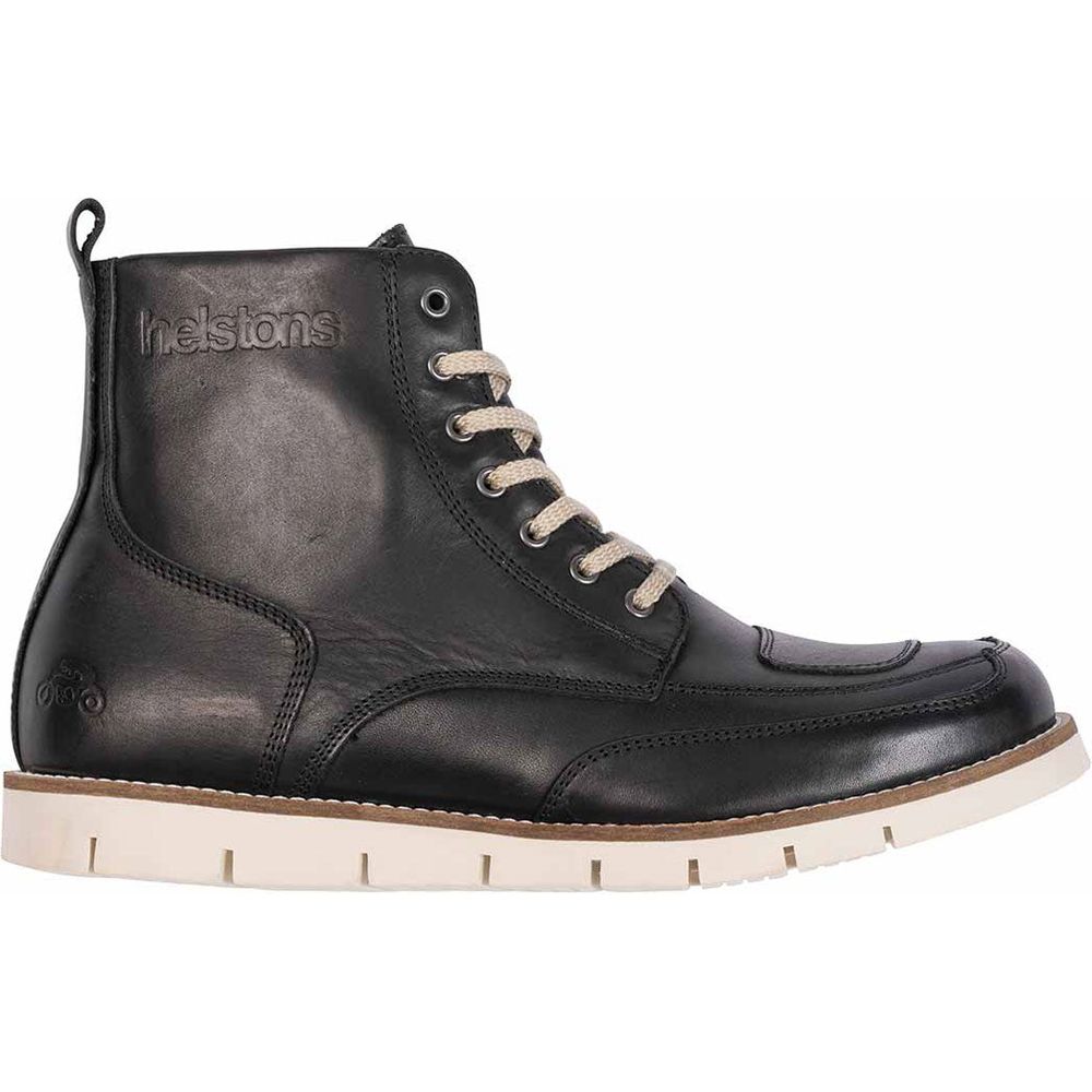 Helstons Liberty Leather Waxed Boots Black - ThrottleChimp