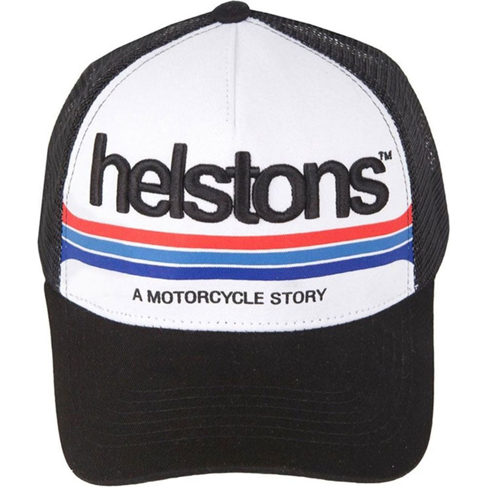 Helstons Mora Cap Black / White / Black - ThrottleChimp