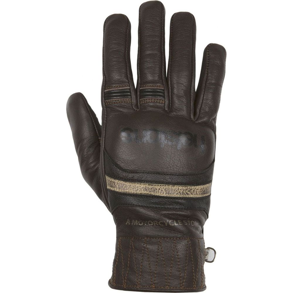 Helstons Mora Summer Leather Gloves Brown / Black / Beige - ThrottleChimp