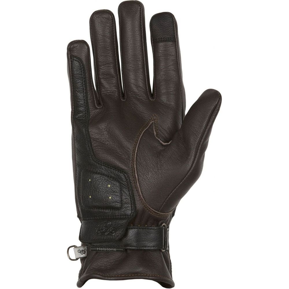 Helstons Mora Summer Leather Gloves Brown / Black / Beige (Image 2) - ThrottleChimp