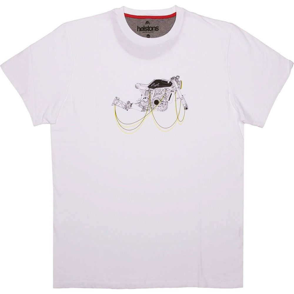 Helstons Motorcycle T-Shirt White - ThrottleChimp