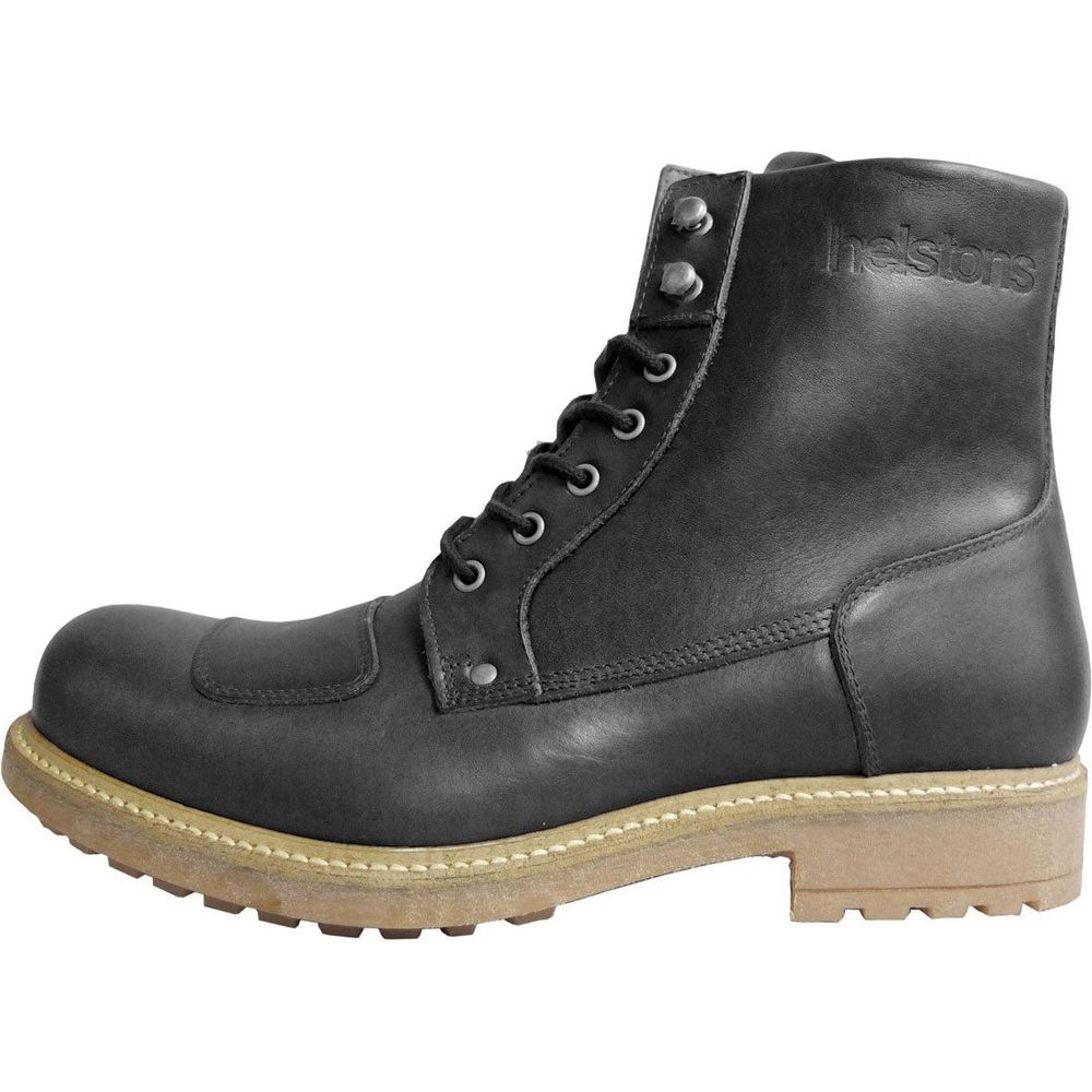 Helstons Mountain Leather Boots Aniline Black - ThrottleChimp