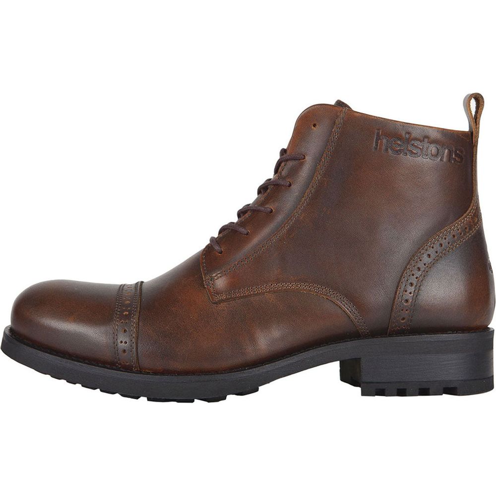 Helstons Rogue Leather Boots Brown - ThrottleChimp