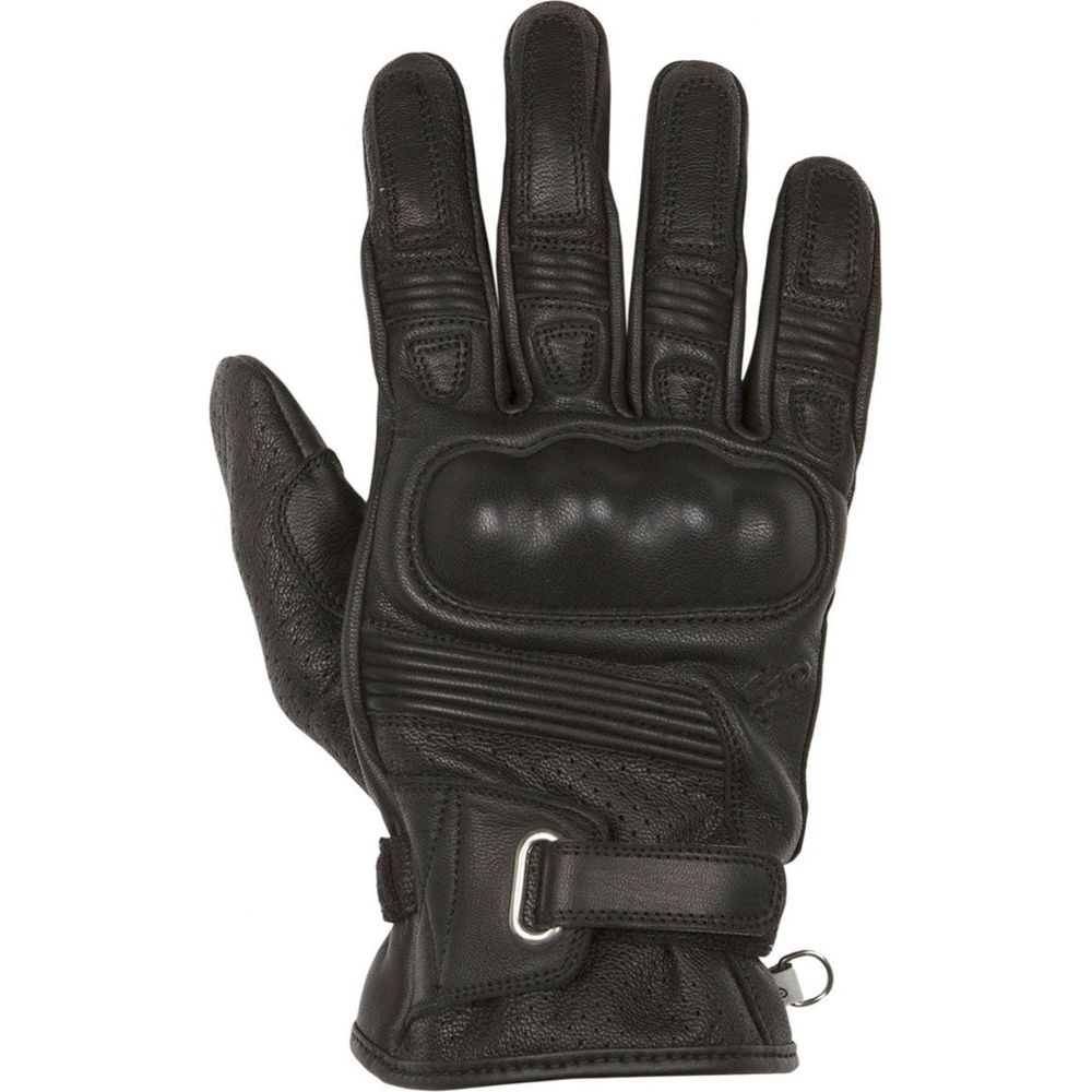 Helstons Strada Summer Leather Gloves Black - ThrottleChimp