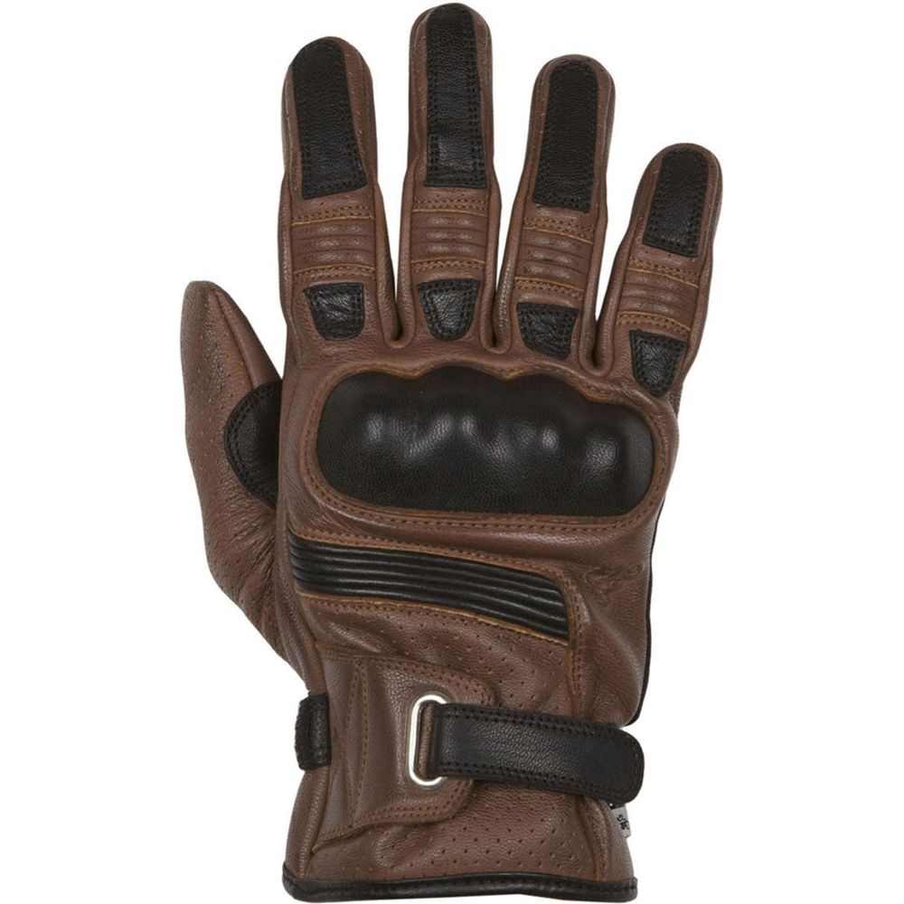 Helstons Strada Summer Leather Gloves Camel / Black - ThrottleChimp