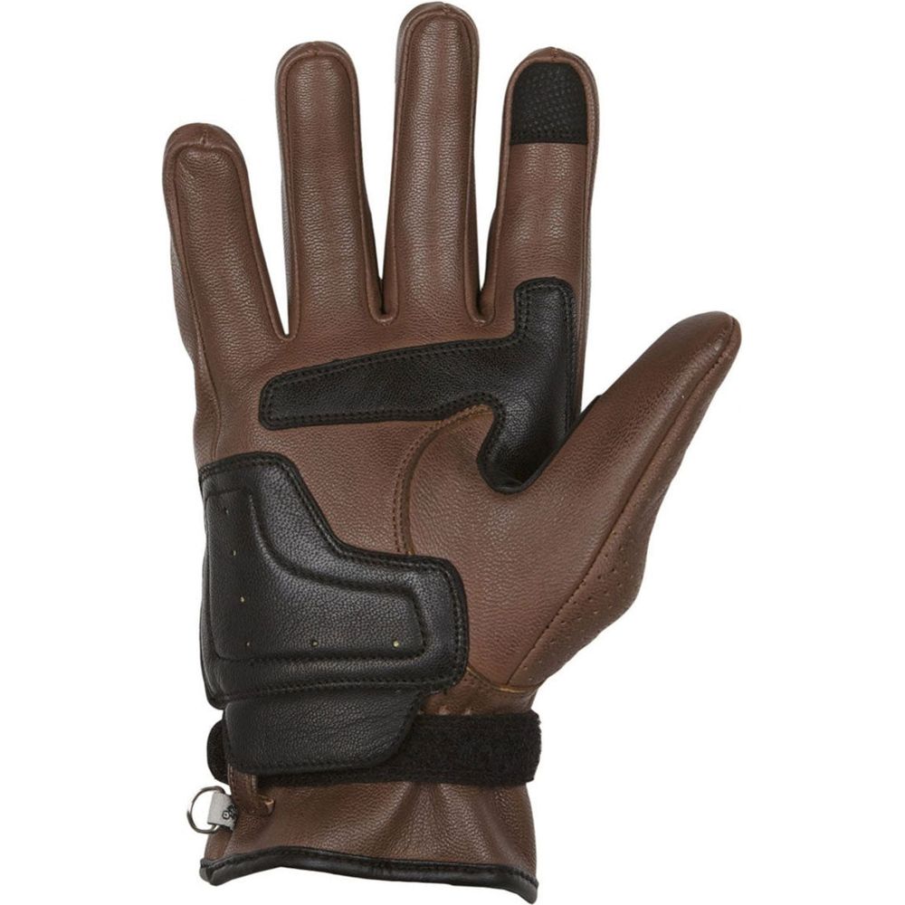 Helstons Strada Summer Leather Gloves Camel / Black (Image 2) - ThrottleChimp