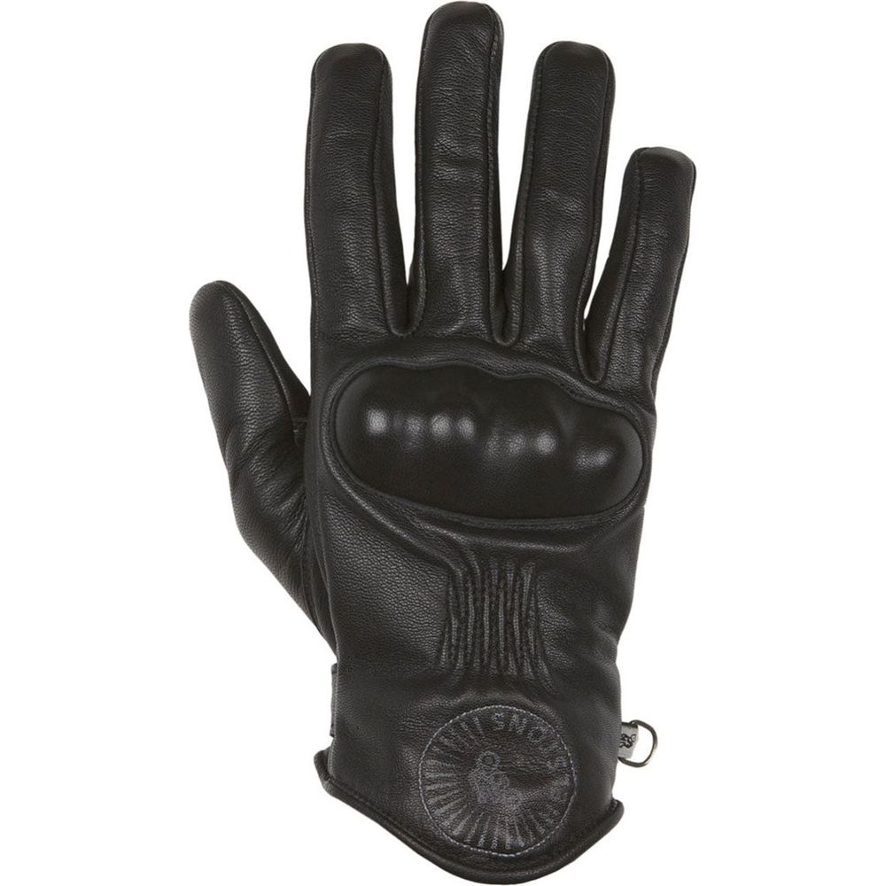 Helstons Sun Summer Leather Gloves Black - ThrottleChimp