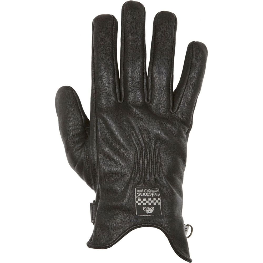 Helstons Swallow Summer Ladies Leather Gloves Black - ThrottleChimp