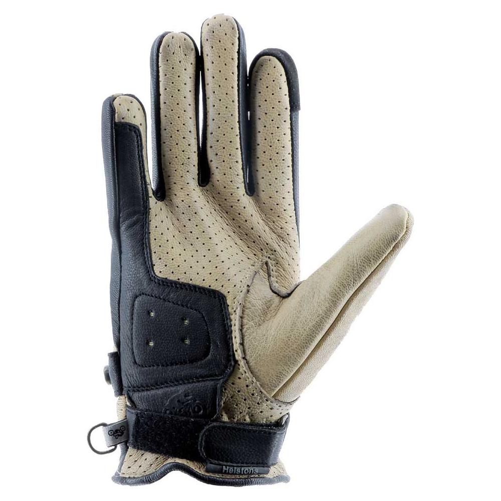 Helstons Tinta Air Summer Ladies Leather Gloves Beige / Black (Image 2) - ThrottleChimp