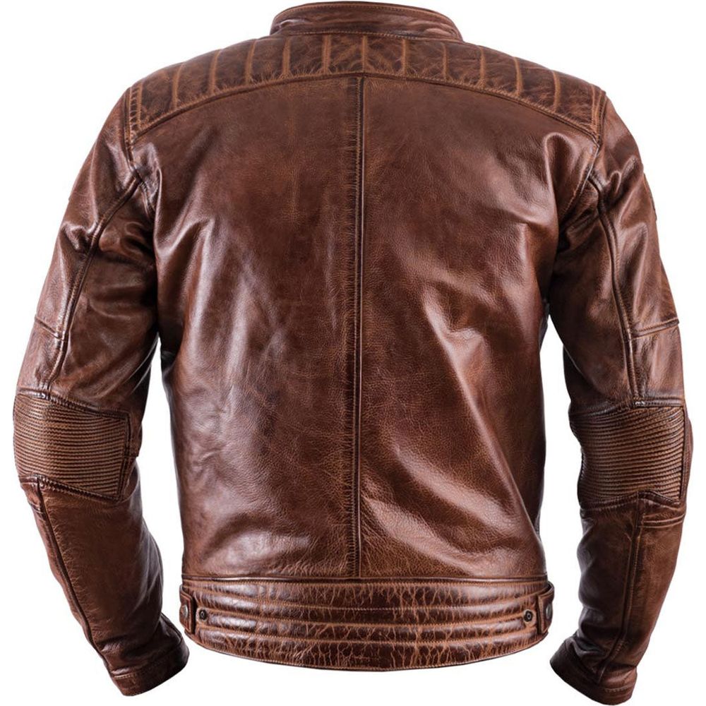 Helstons Track Leather Jacket Crust Camel (Image 2) - ThrottleChimp