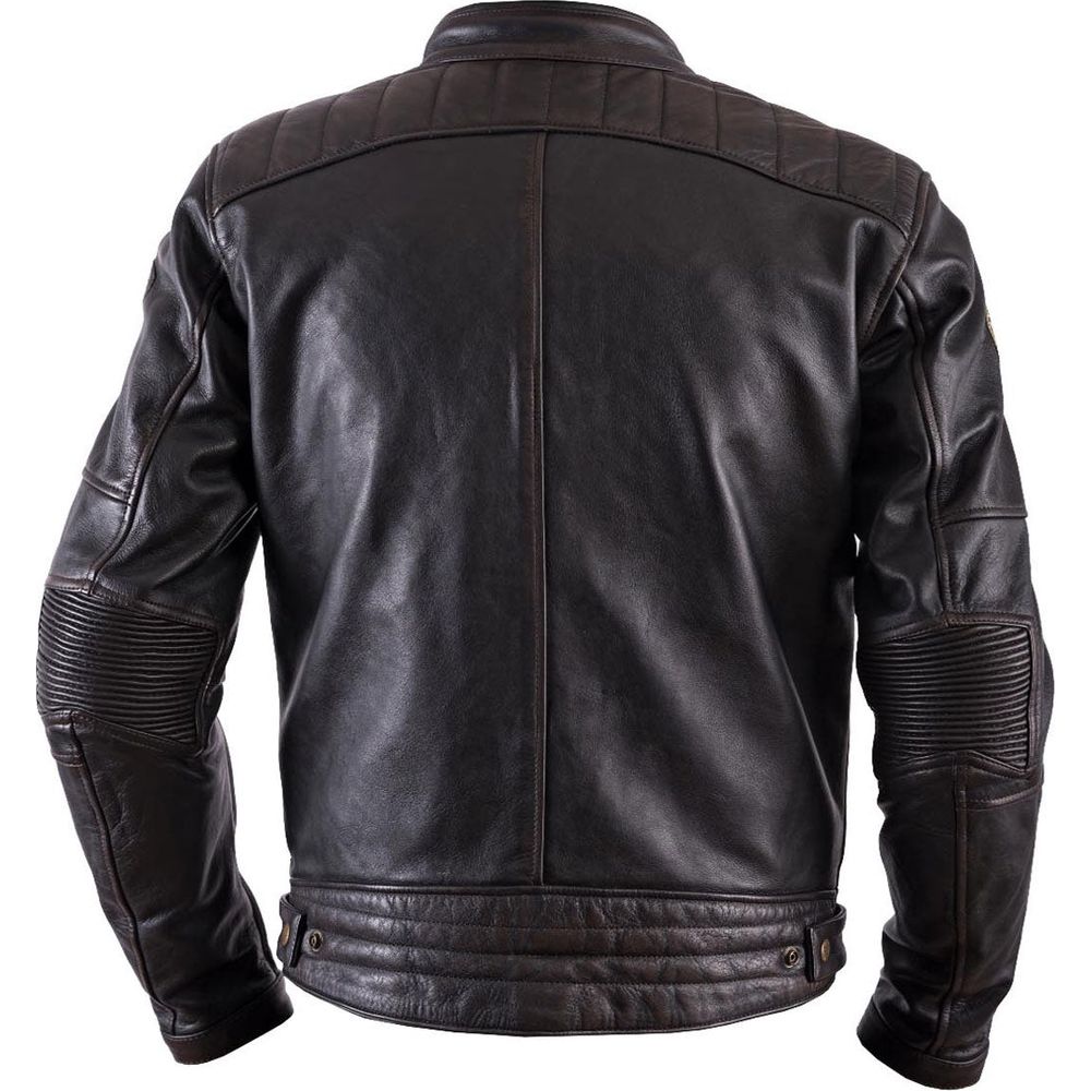 Helstons Track Leather Jacket Oldies Brown (Image 2) - ThrottleChimp