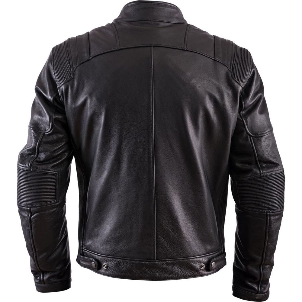 Helstons Trust Leather Jacket Plain Black (Image 2) - ThrottleChimp