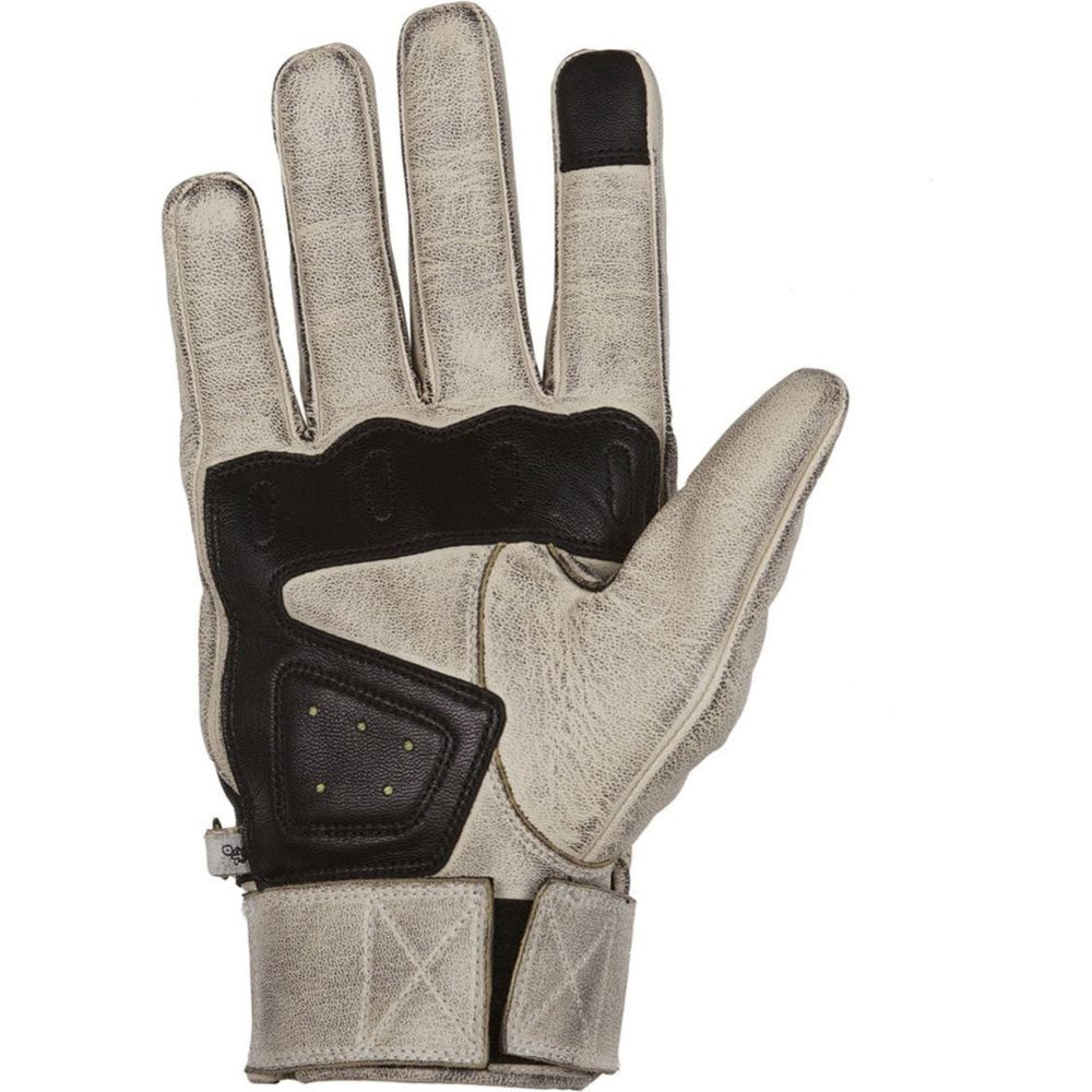 Helstons Wolf Summer Leather Gloves Beige / Black (Image 2) - ThrottleChimp