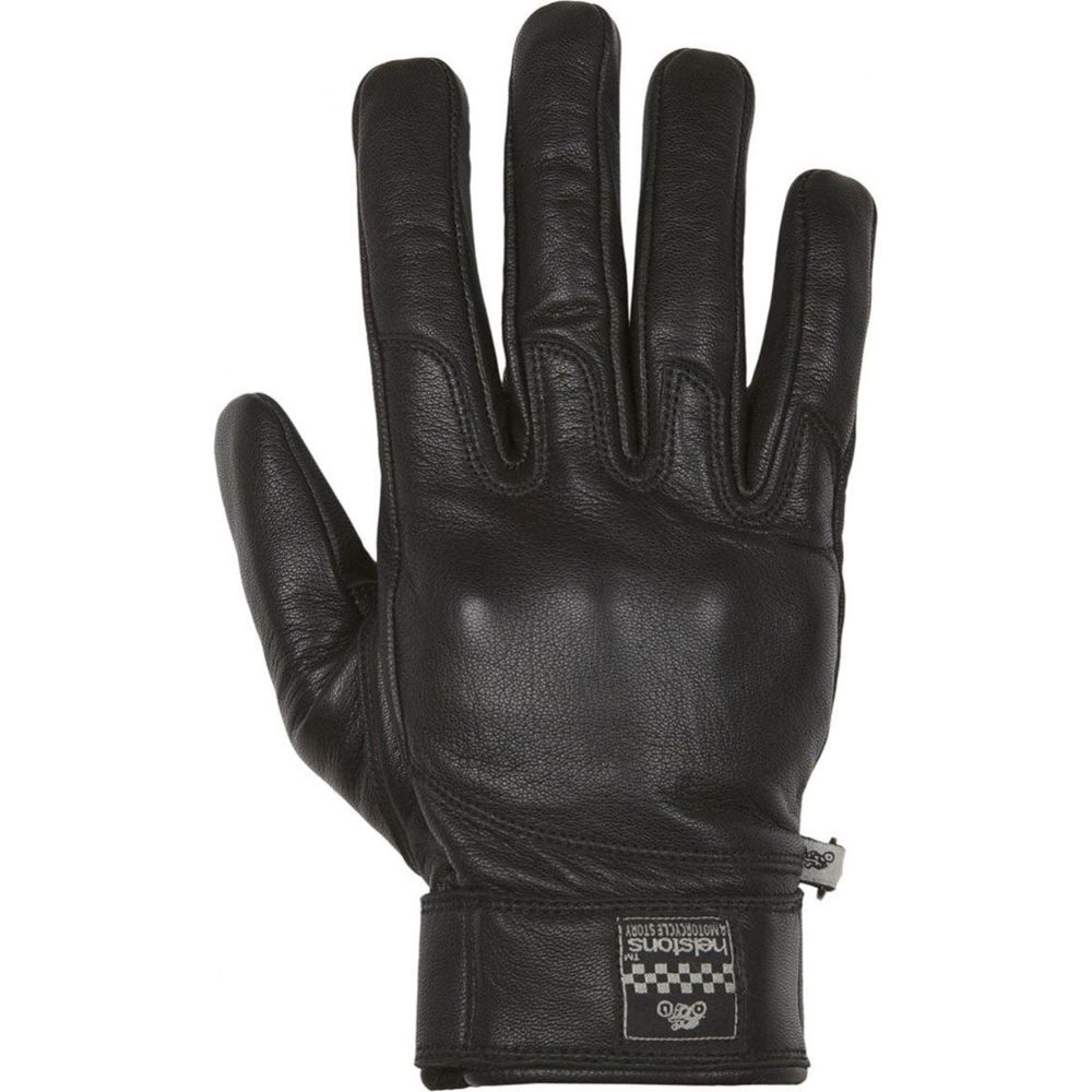 Helstons Wolf Summer Leather Gloves Black - ThrottleChimp