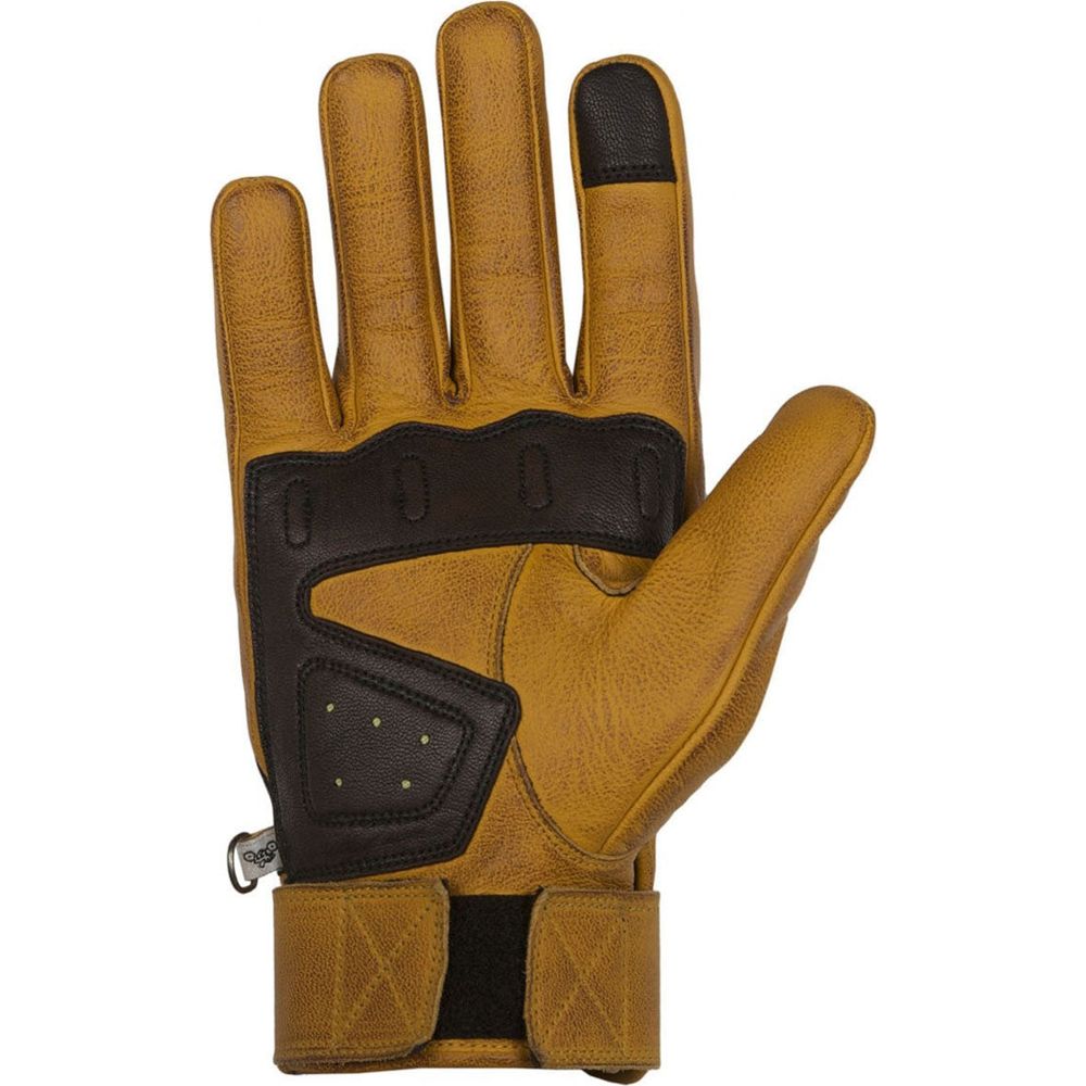 Helstons Wolf Summer Leather Gloves Gold / Brown (Image 2) - ThrottleChimp