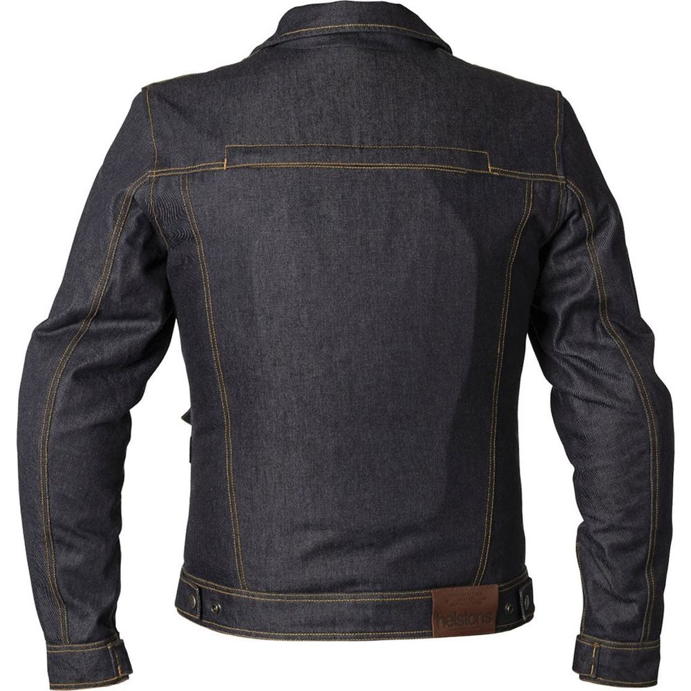 Helstons Yard Cotton Denim Textile Jacket Raw Blue (Image 2) - ThrottleChimp