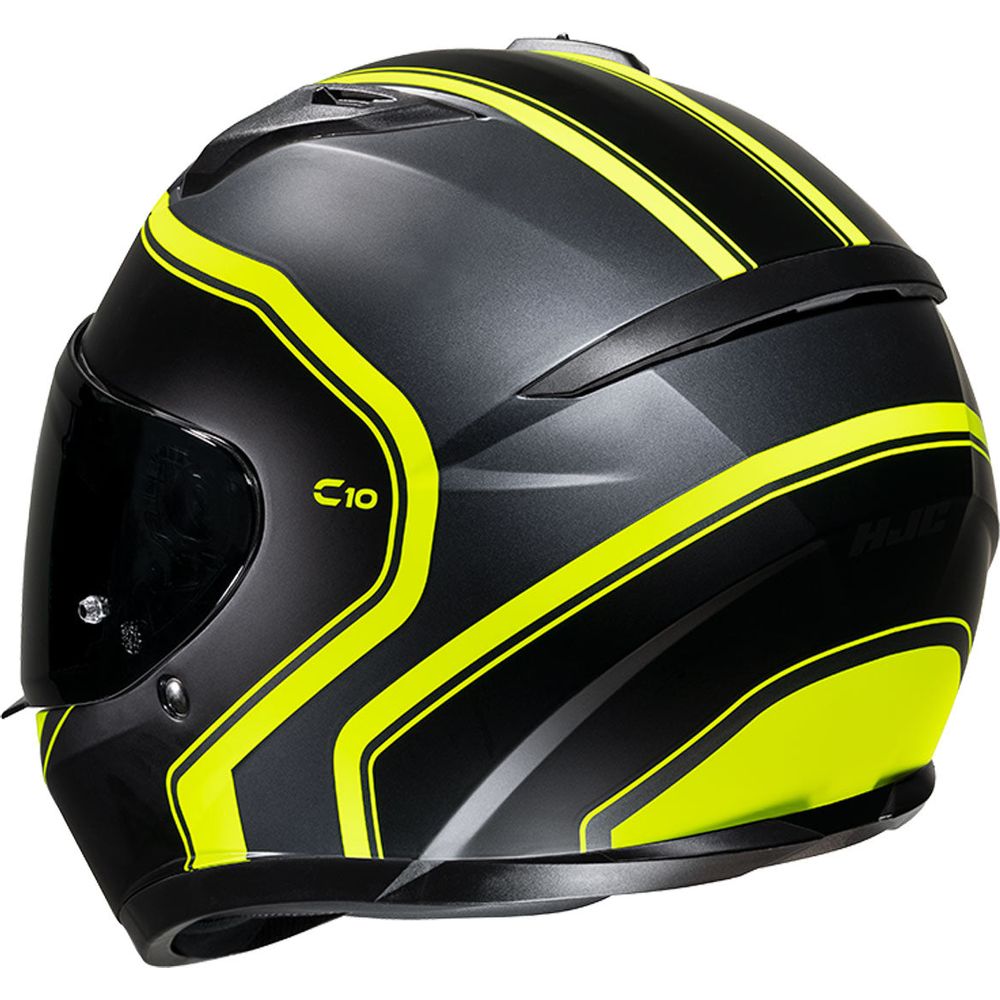 HJC C10 Elie Full Face Helmet MC3HSF Yellow (Image 3) - ThrottleChimp