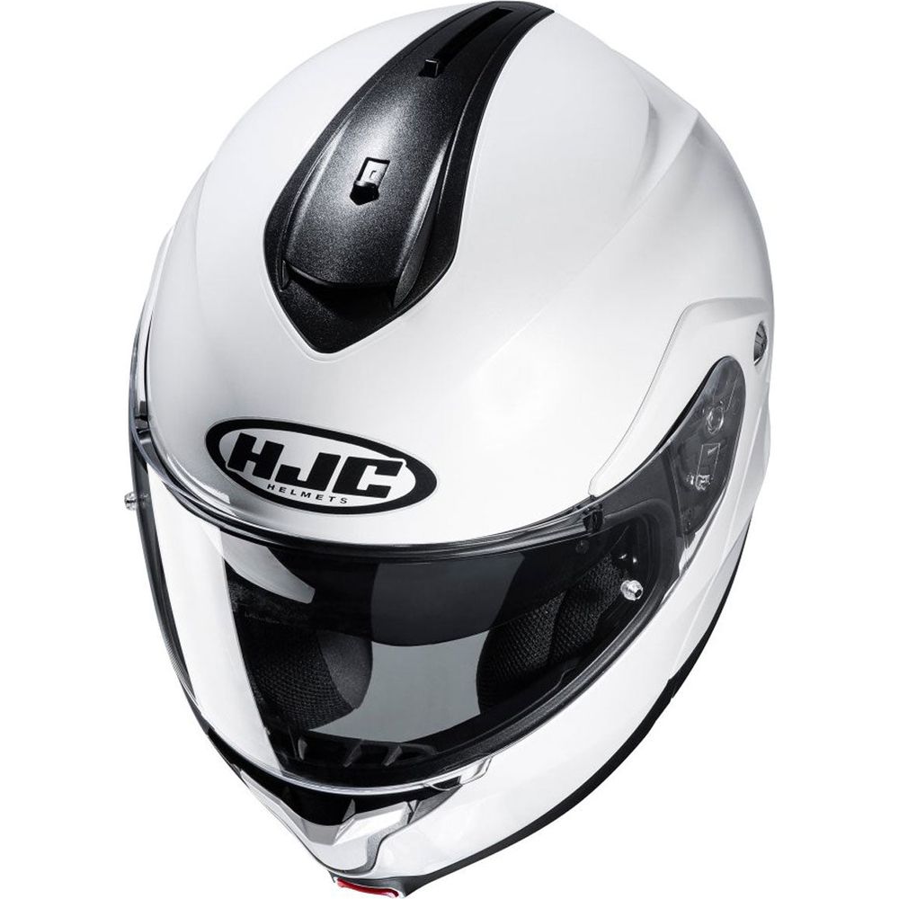 HJC C91N Flip-Up Helmet Pearl White (Image 3) - ThrottleChimp