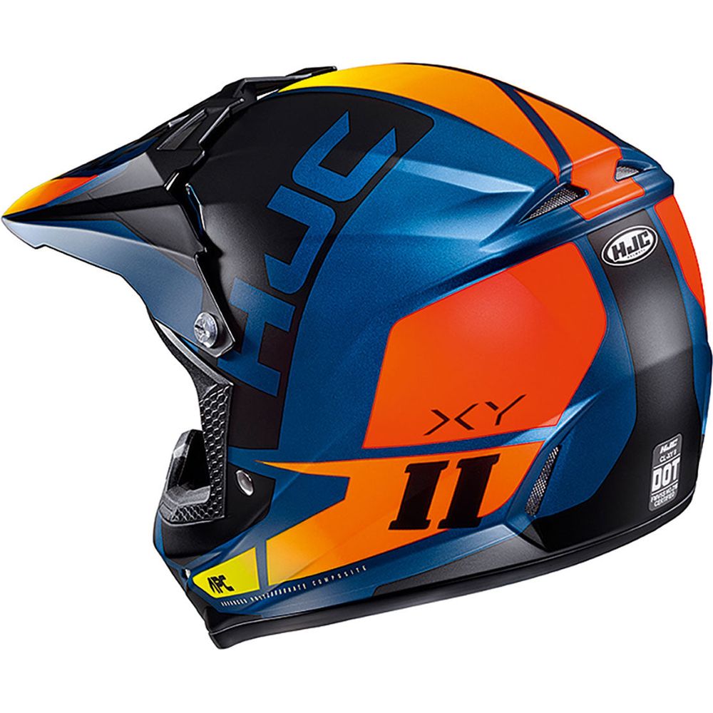 HJC CL-XY 2 Youth Creed Motocross Helmet MC27SF Blue / Orange (Image 3) - ThrottleChimp