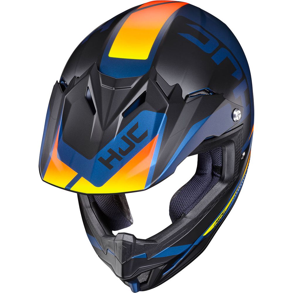 HJC CL-XY 2 Youth Creed Motocross Helmet MC27SF Blue / Orange (Image 2) - ThrottleChimp