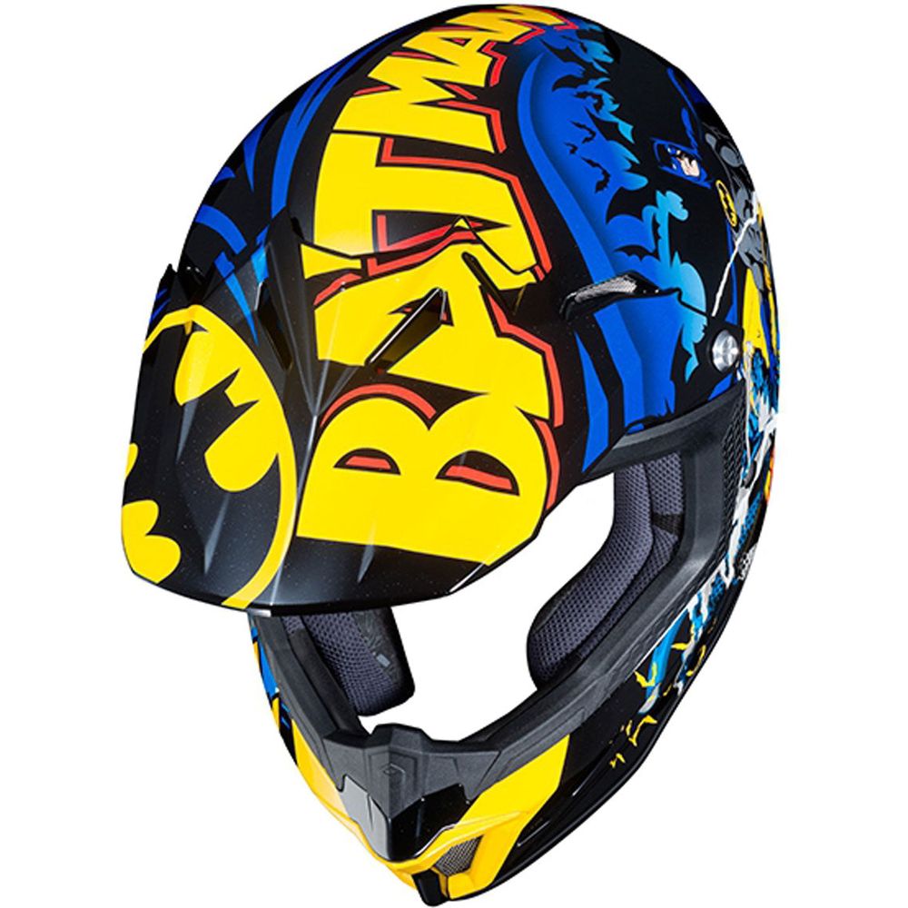 HJC CL-XY 2 Youth Batman Motocross Helmet MC23 Black (Image 2) - ThrottleChimp