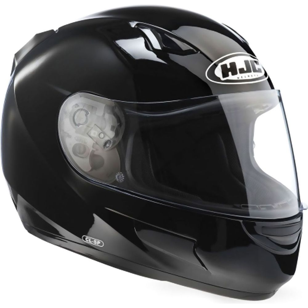 HJC CLSP Full Face Helmet For Large Heads Gloss Black (Image 2) - ThrottleChimp