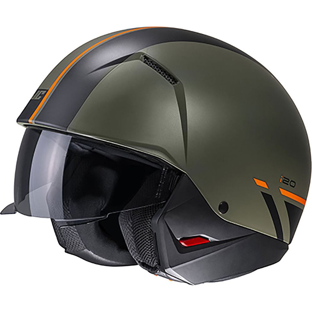 HJC I20 Batol Open Face Helmet MC4SF Green FREE 1 YEAR Returns, FREE UK Delivery | ThrottleChimp