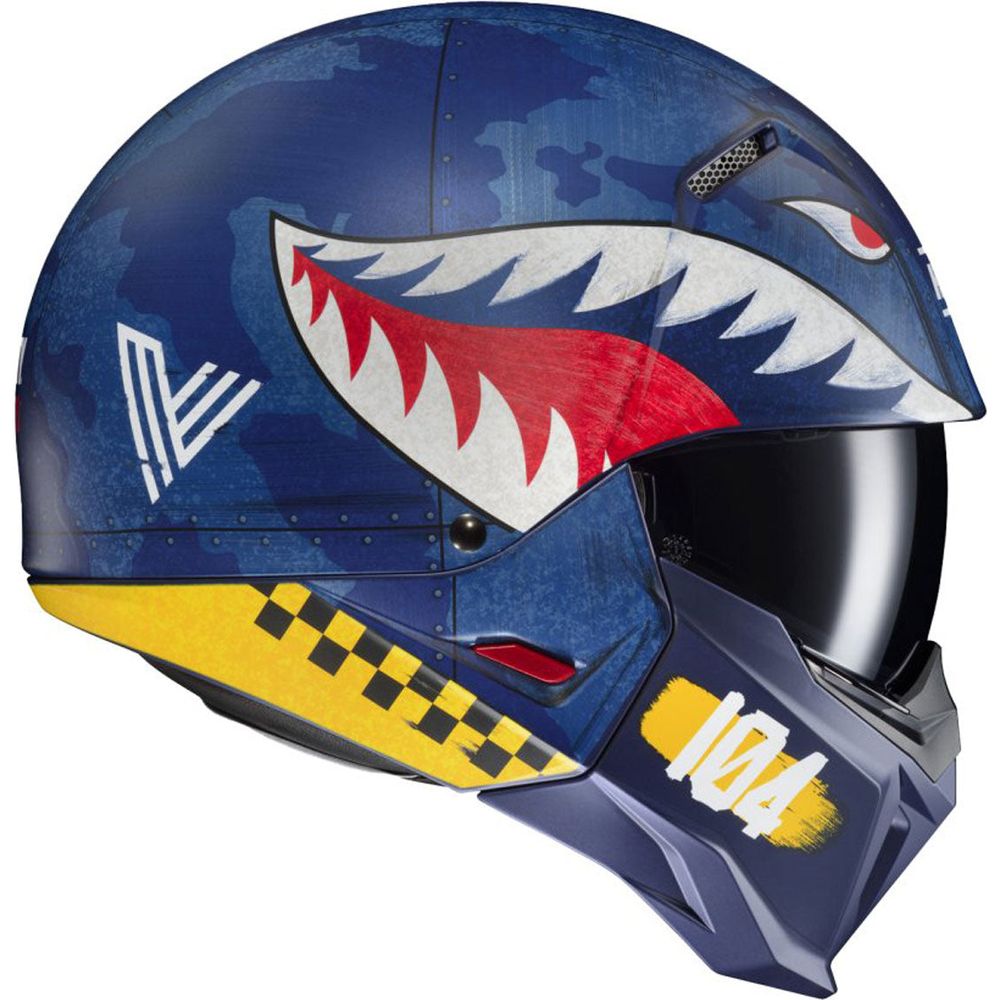 HJC I20 Vanguard Call of Duty Open Face Helmet MC2SF Blue (Image 2) - ThrottleChimp