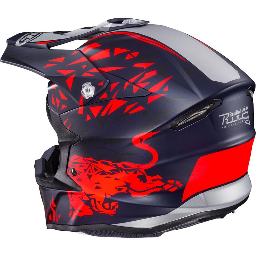 HJC I50 Spielberg Red Bull Ring Motocross Helmet MC21SF Red / Blue (Image 4) - ThrottleChimp