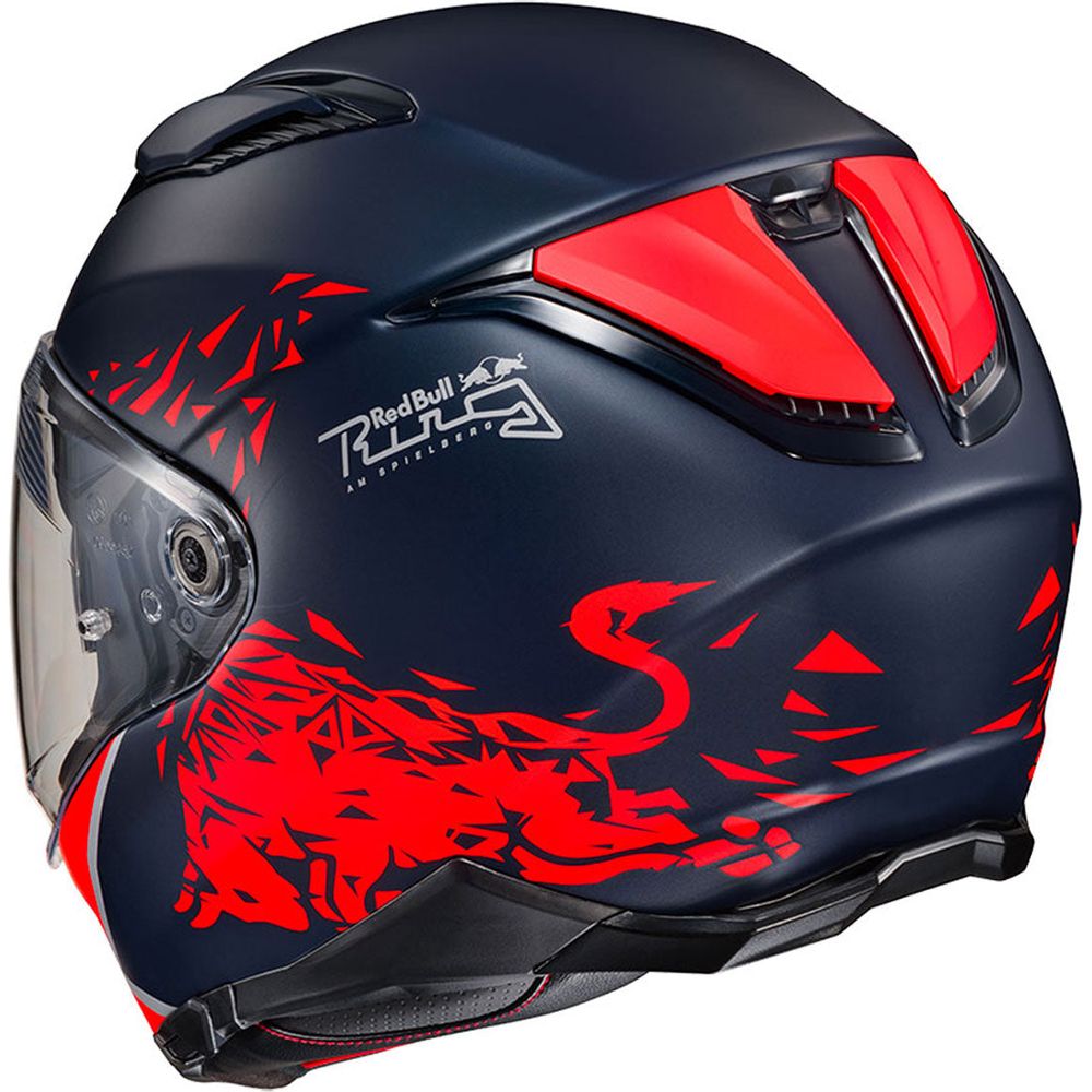 HJC F70 Spielberg Red Bull Ring Full Face Helmet MC21SF Red / Blue (Image 4) - ThrottleChimp