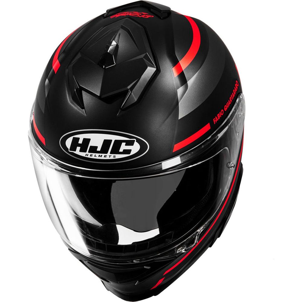 HJC I71 Fabio Quartararo 20 Full Face Helmet MC1SF Black / Red (Image 5) - ThrottleChimp