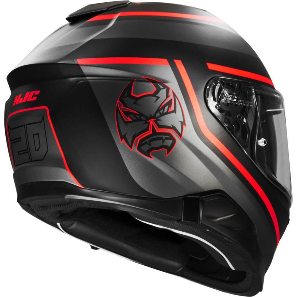 HJC I71 Fabio Quartararo 20 Full Face Helmet MC1SF Black / Red (Image 7) - ThrottleChimp