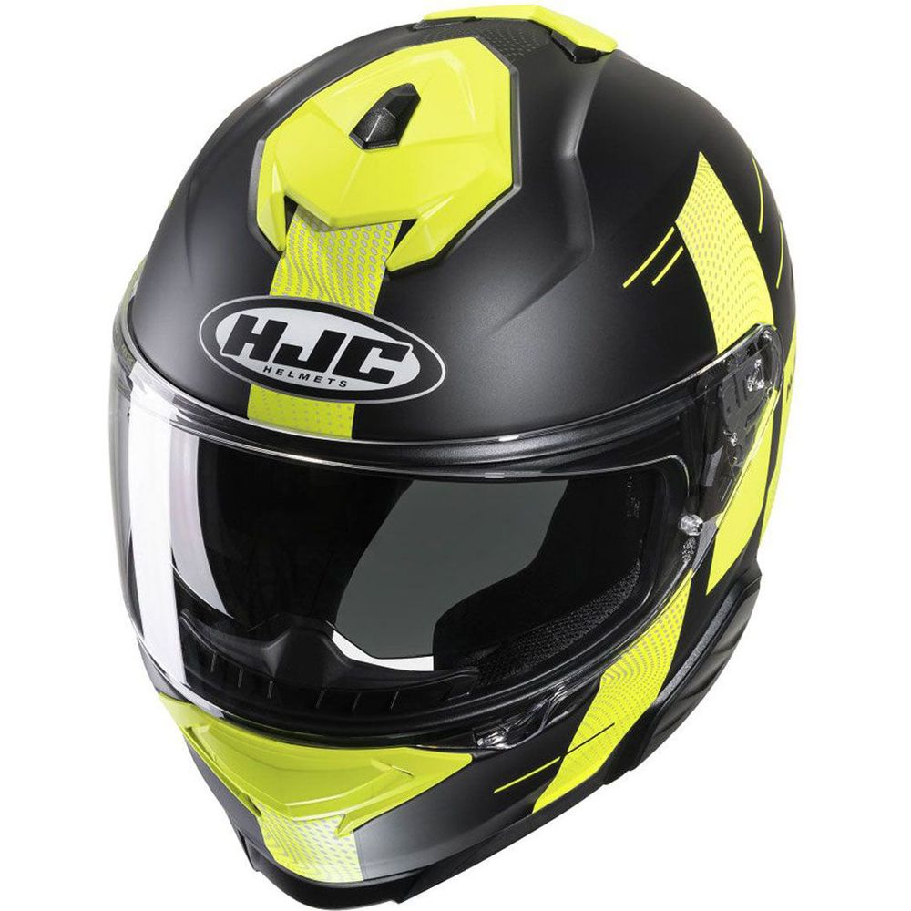 HJC I71 Peka Full Face Helmet MC3HSF Fluo Yellow (Image 2) - ThrottleChimp