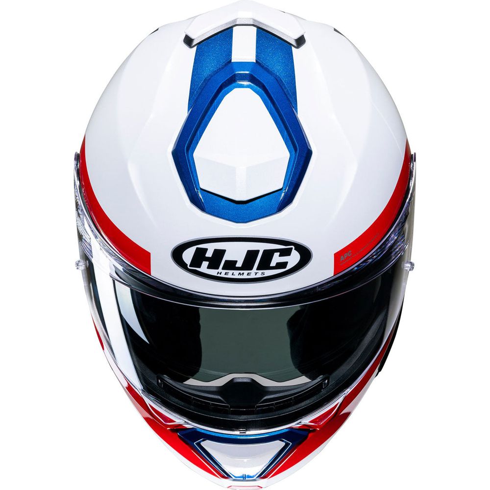 HJC I91 Bina Flip-Up Helmet MC21 White / Blue / Red FREE 1 YEAR Returns, FREE UK Delivery | ThrottleChimp