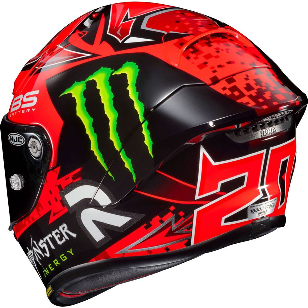 HJC RPHA 1 Fabio Quartararo Full Face Helmet MC1 Red (Image 2) - ThrottleChimp