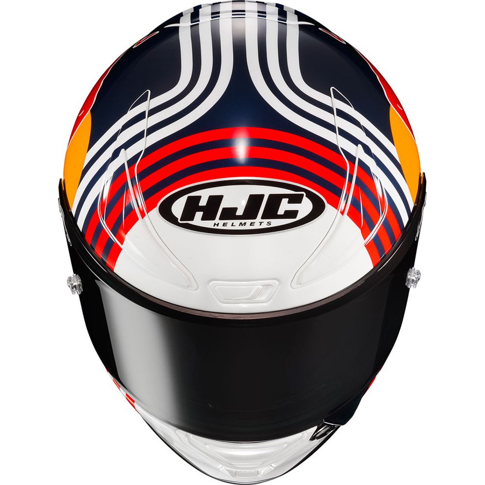 HJC RPHA 1 Red Bull Austin Full Face Helmet MC21 White / Red / Blue (Image 4) - ThrottleChimp