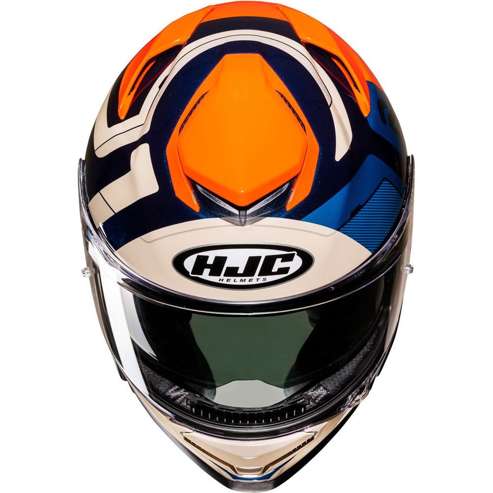 HJC RPHA 71 Cozad Full Face Helmet MC27 Blue / Orange (Image 4) - ThrottleChimp