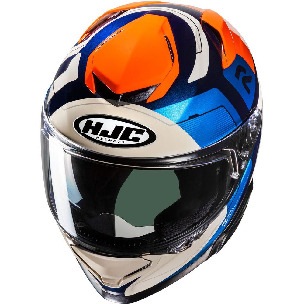 HJC RPHA 71 Cozad Full Face Helmet MC27 Blue / Orange (Image 5) - ThrottleChimp