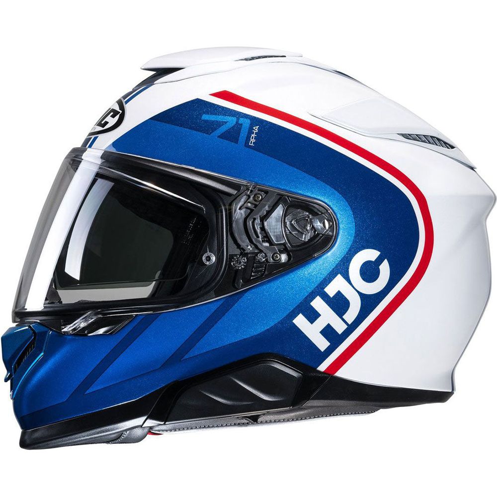 HJC RPHA 71 Mapos Full Face Helmet MC21 White / Red / Blue (Image 2) - ThrottleChimp