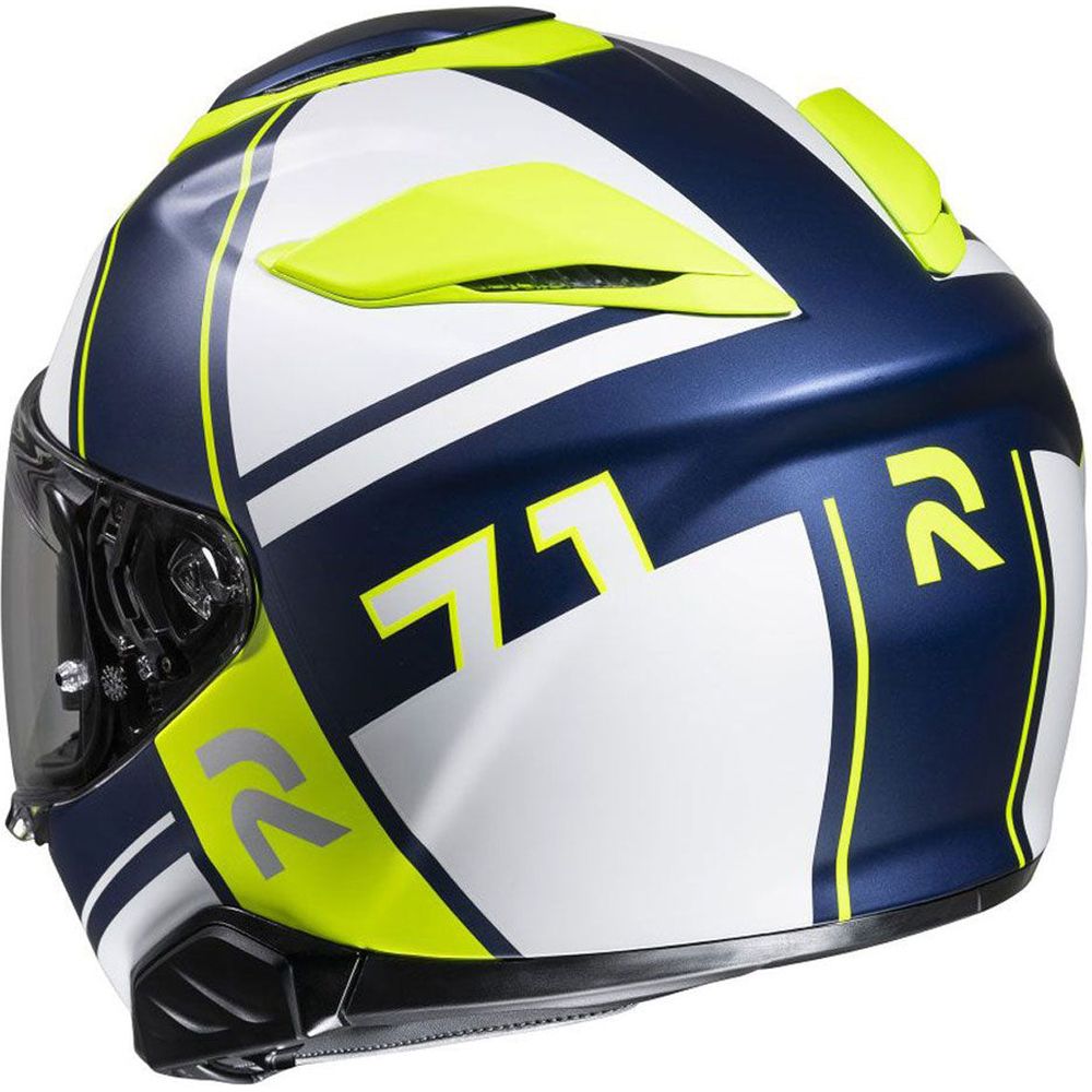 HJC RPHA 71 Zecha Full Face Helmet MC3HSF Yellow / White / Blue FREE 1 YEAR Returns, FREE UK Delivery | ThrottleChimp