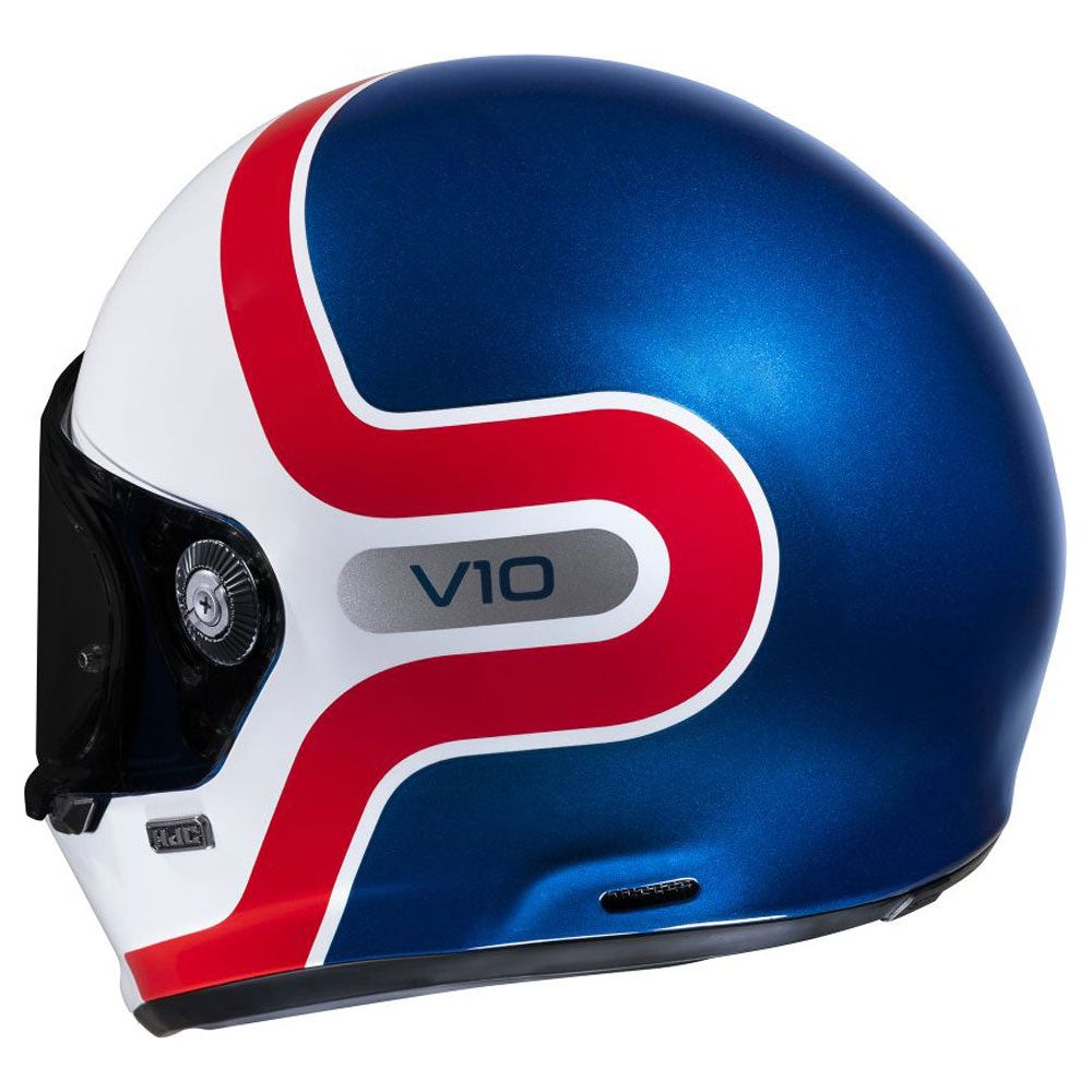 HJC V10 Grape Full Face Helmet MC21 White / Red / Blue FREE 1 YEAR Returns, FREE UK Delivery | ThrottleChimp