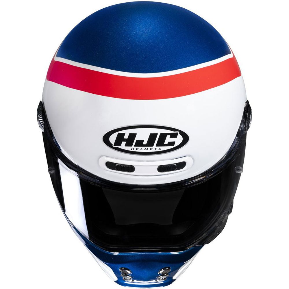 HJC V10 Grape Full Face Helmet MC21 White / Red / Blue FREE 1 YEAR Returns, FREE UK Delivery | ThrottleChimp