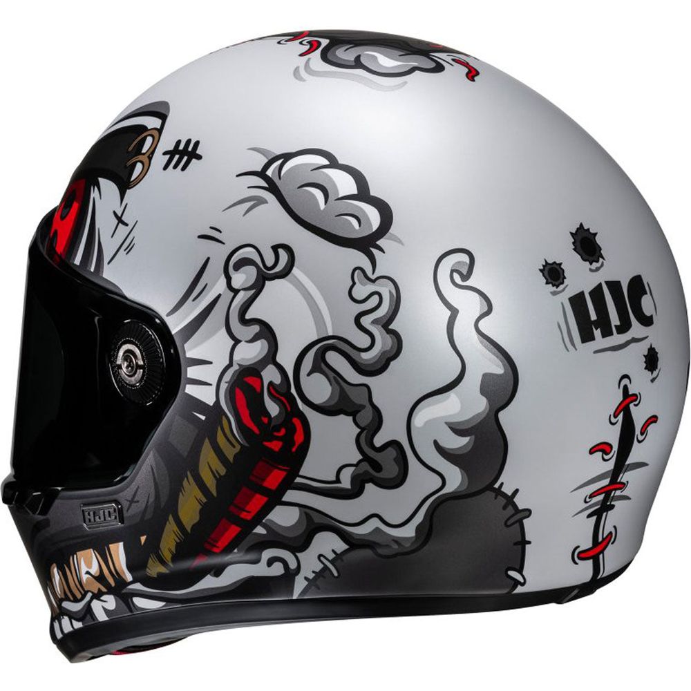 HJC V10 Vatt Full Face Helmet MC1SF Red (Image 3) - ThrottleChimp