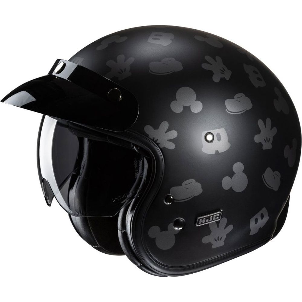 HJC V31 Disney Mickey Open Face Helmet MC5SF Black (Image 2) - ThrottleChimp