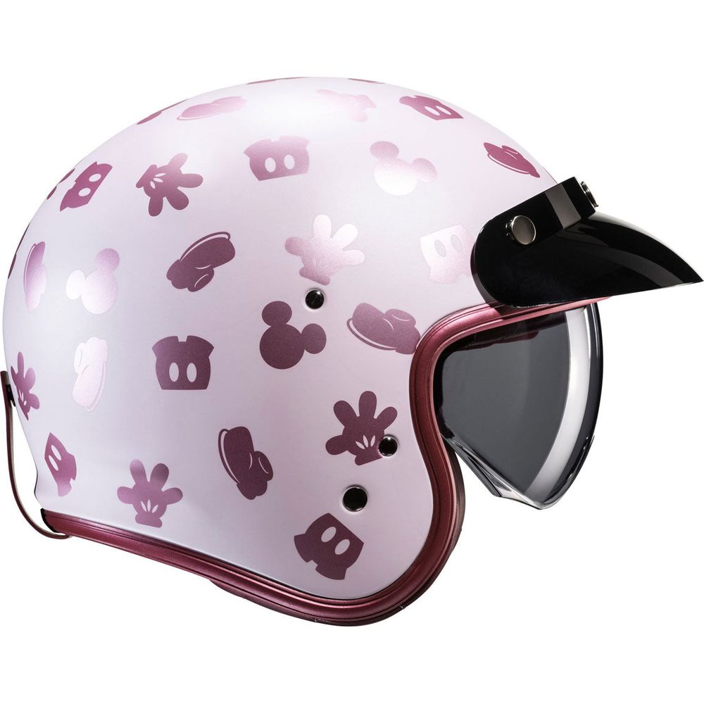 HJC V31 Disney Mickey Open Face Helmet MC8SF Pink (Image 3) - ThrottleChimp