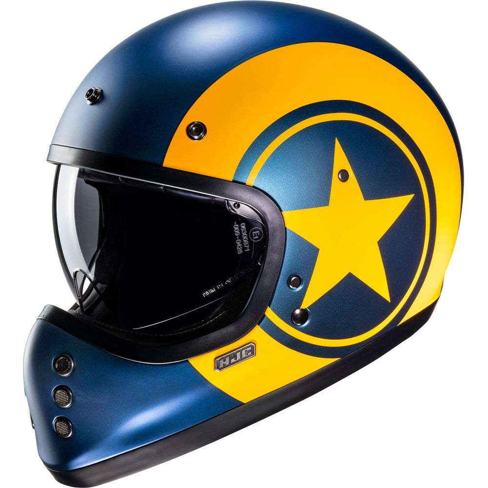 HJC V60 Nyx Full Face Helmet MC3SF Yellow (Image 3) - ThrottleChimp