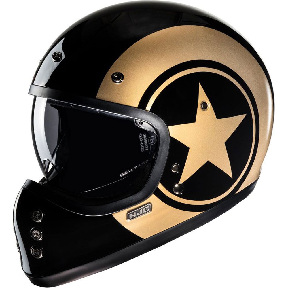 HJC V60 Nyx Full Face Helmet MC9 Gold (Image 3) - ThrottleChimp